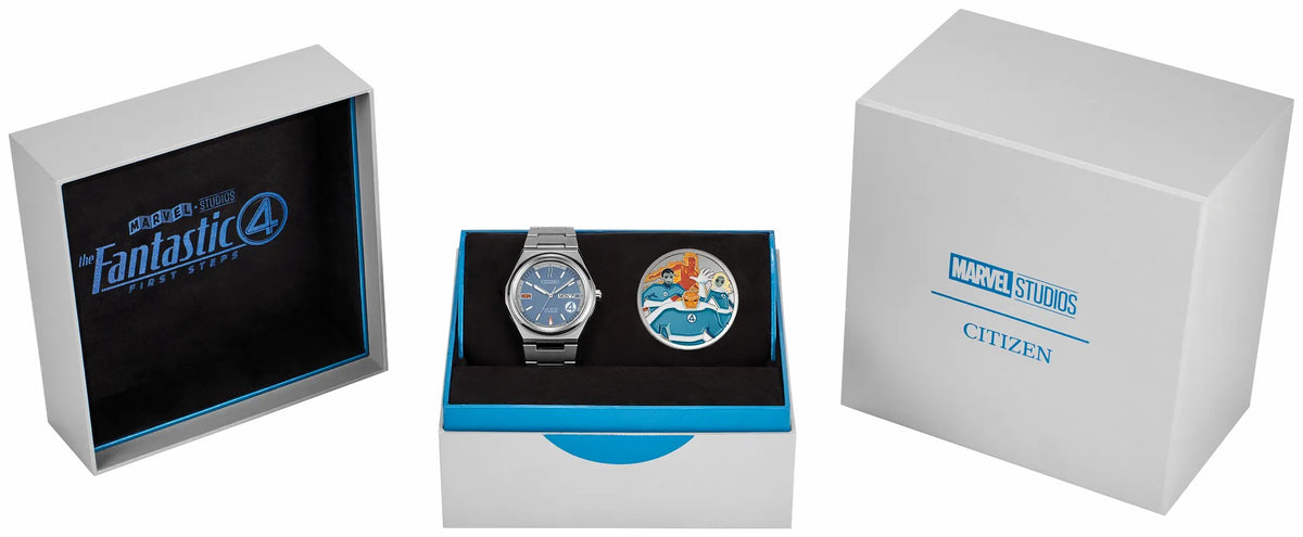 The Fantastic 4: First Steps Blue Dial Super Titanium Bracelet AW0131-66W - Citizen Best Seller