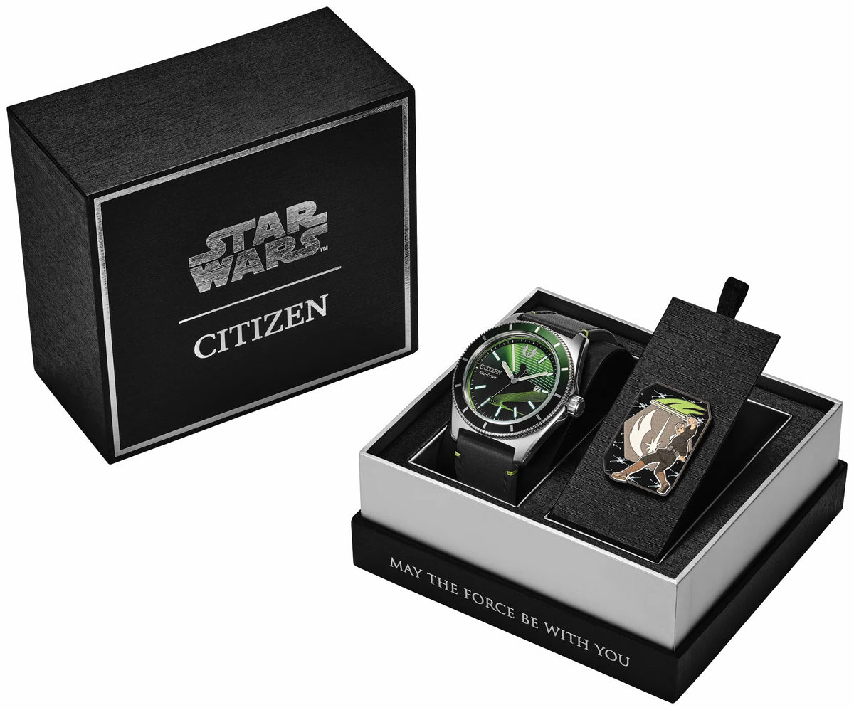 Luke Skywalker, Jedi Master Black Dial Leather Strap AW1910-48W - Citizen Hot Sale
