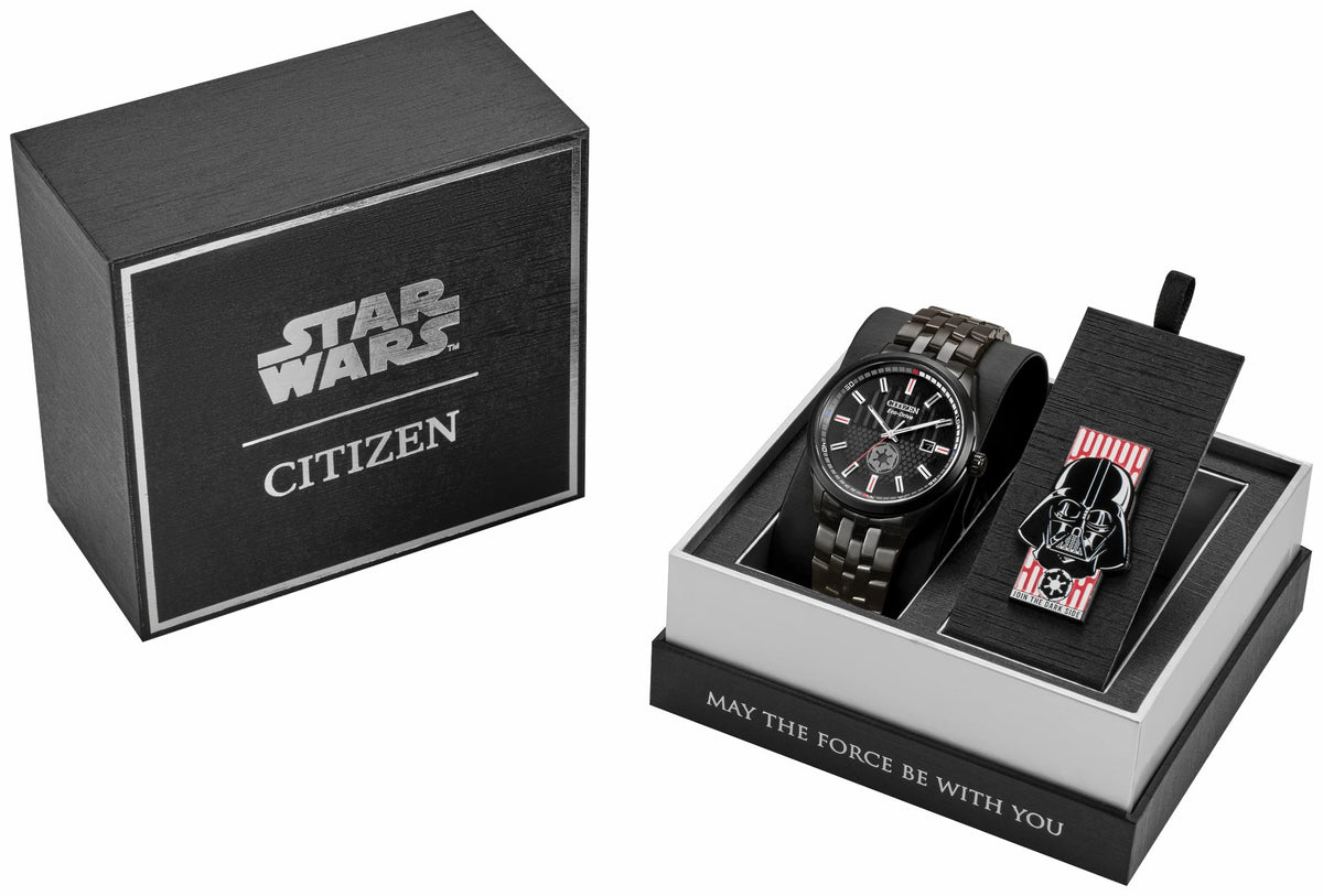 Darth Vader Returns Black Dial Stainless Steel Bracelet BM7255-61W - Citizen Great Value