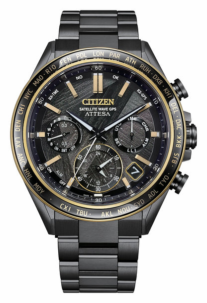 ATTESA LIGHT in BLACK Black Dial Super Titanium with DLC Coating Bracelet CC4078-51E - Citizen Sale