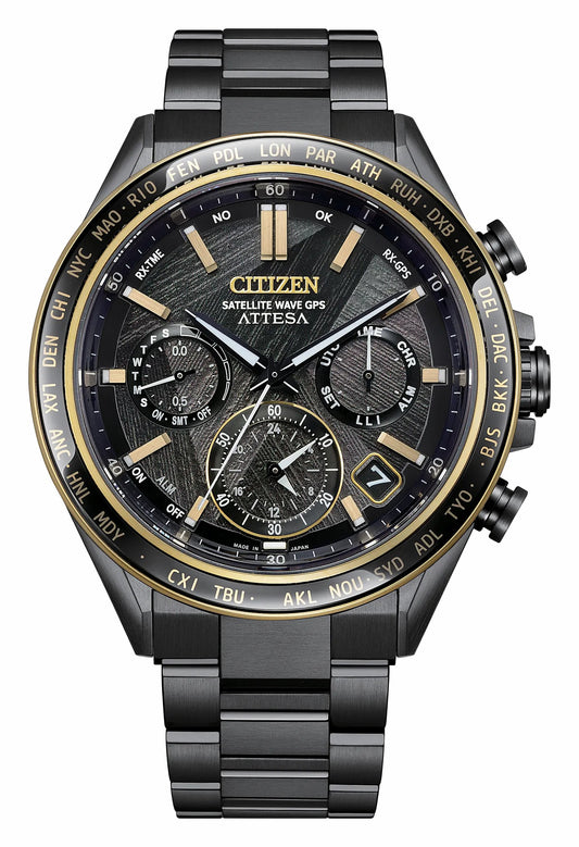ATTESA LIGHT in BLACK Black Dial Super Titanium with DLC Coating Bracelet CC4078-51E - Citizen Sale