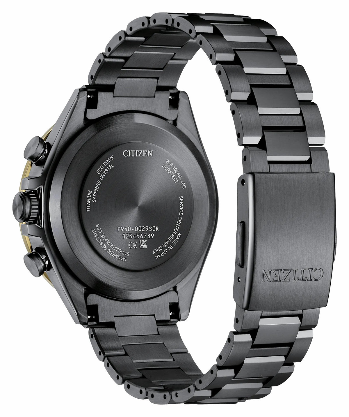 ATTESA LIGHT in BLACK Black Dial Super Titanium with DLC Coating Bracelet CC4078-51E - Citizen Sale