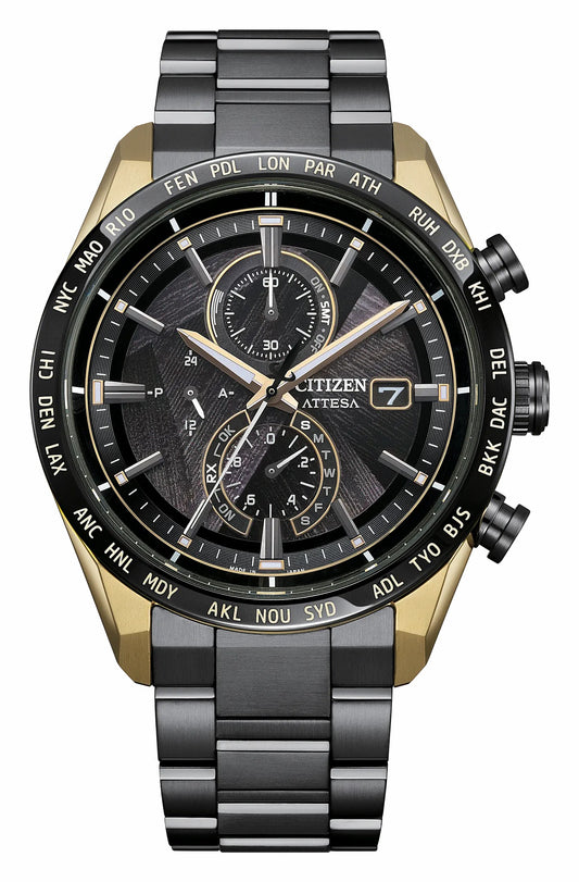 ATTESA LIGHT in BLACK Black Dial Super Titanium with DLC Coating Bracelet AT8384-58E - Citizen Special Offer