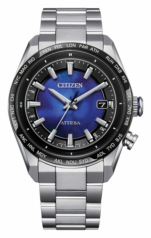 ATTESA Blue Dial Super Titanium with Duratect Platinum Bracelet CB0288-65L - Citizen Great Value