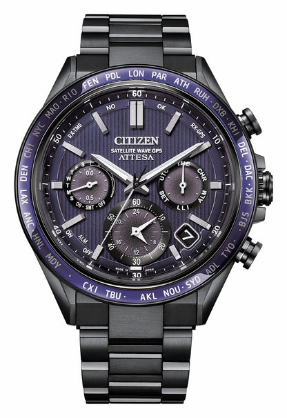 ATTESA Blue Dial Super Titanium with DLC Coating Bracelet CC4059-64L - Citizen Deals