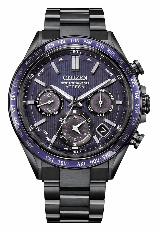 ATTESA Blue Dial Super Titanium with DLC Coating Bracelet CC4059-64L - Citizen Deals