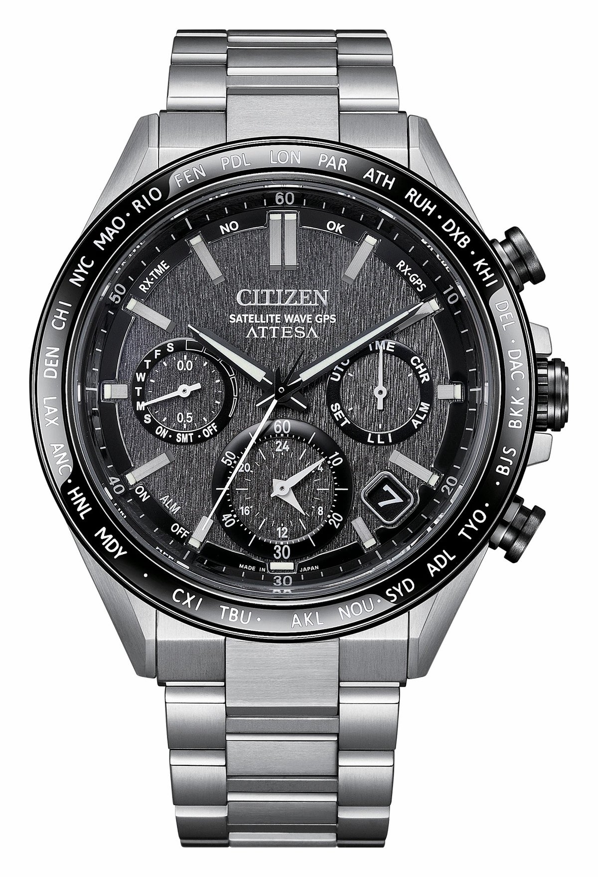 ATTESA Gray Dial Super Titanium Bracelet CC4058-67X - Citizen Best Seller