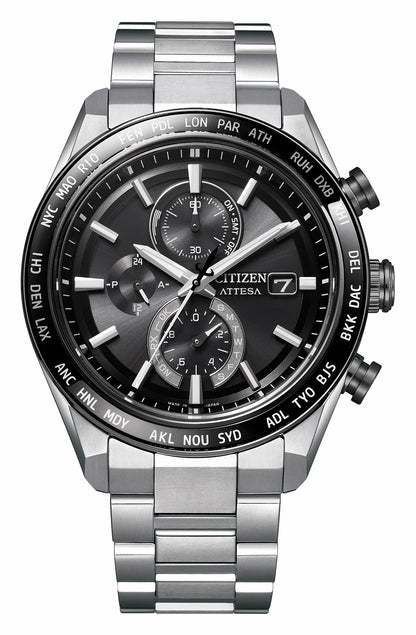 ATTESA Black Dial Super Titanium with DLC Coating Bracelet AT8295-56E - Citizen Recommended