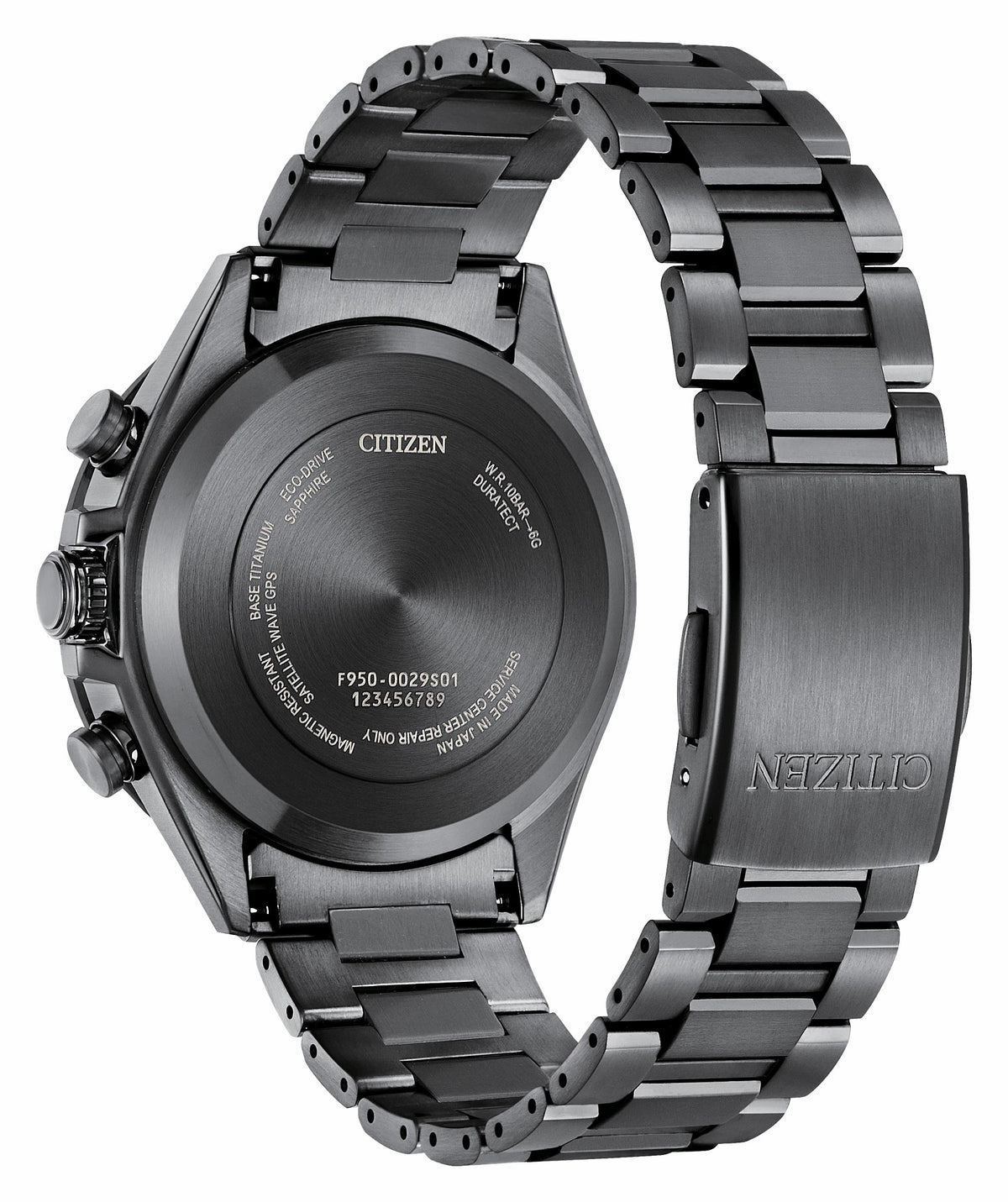 ATTESA Black Dial Super Titanium with DLC Coating Bracelet CC4055-65E - Citizen Best Seller