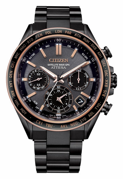 ATTESA Brown Dial Super Titanium with DLC Coating Bracelet CC4074-61W - Citizen Discount