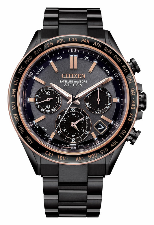 ATTESA Brown Dial Super Titanium with DLC Coating Bracelet CC4074-61W - Citizen Discount