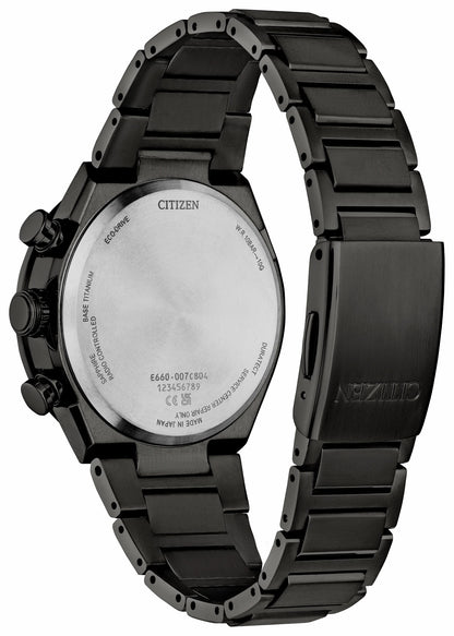 ATTESA Blue Dial Super Titanium with DLC Coating Bracelet CB5967-66L - Citizen Recommended
