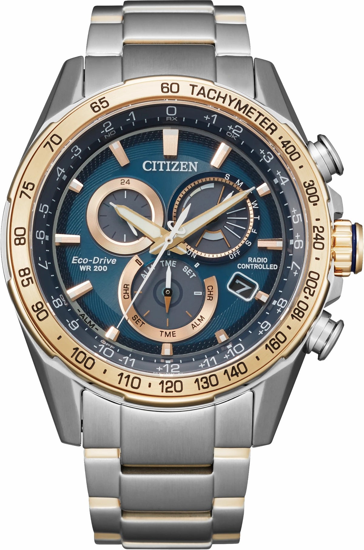 PCAT Blue Dial Stainless Steel Bracelet CB5916-59L - Citizen Signature