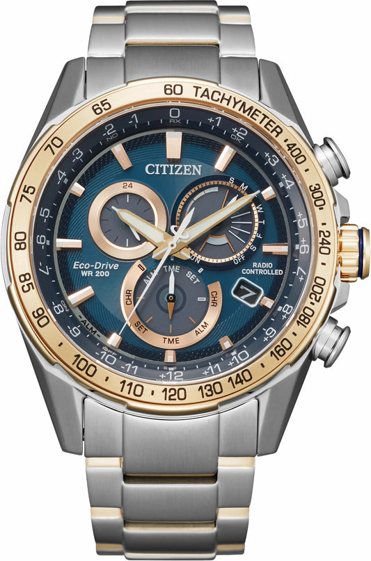 PCAT Blue Dial Stainless Steel Bracelet CB5916-59L - Citizen Signature