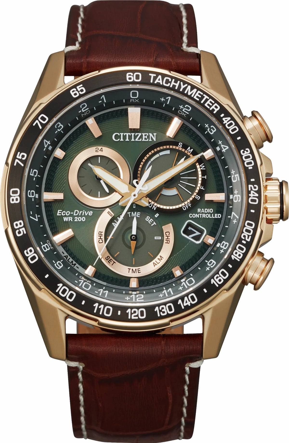 PCAT Green Dial Leather Strap CB5919-00X - Citizen Deals