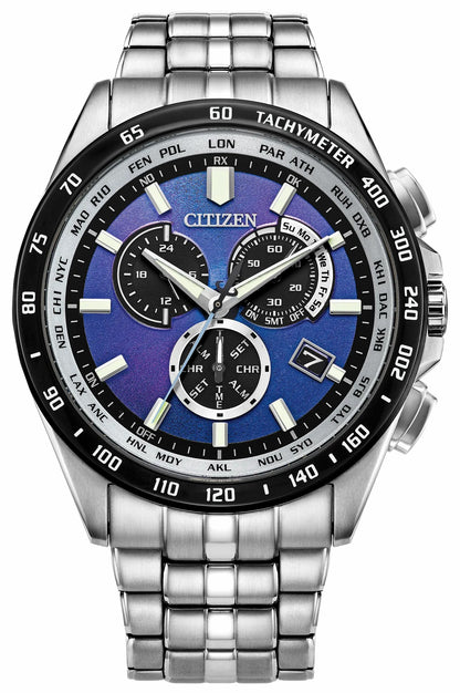 PCAT Blue Dial Stainless Steel Bracelet CB5874-81L - Citizen Best Seller