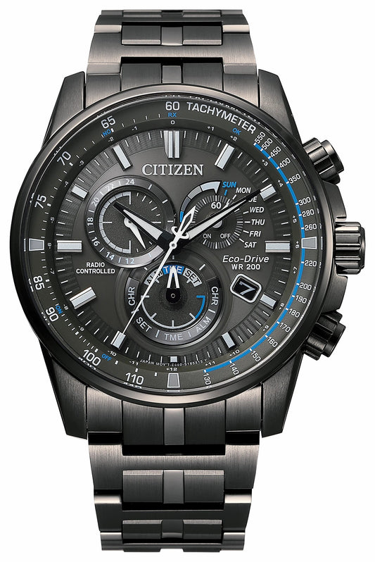 PCAT Gray Dial Stainless Steel Bracelet CB5887-55H - Citizen Signature