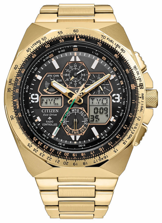 Promaster Skyhawk A-T Black Dial Stainless Steel Bracelet JY8144-50E - Citizen Signature
