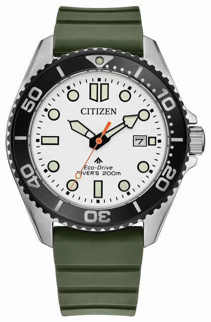 Promaster Dive White Dial Polyurethane Strap BN0265-00A - Citizen Great Value