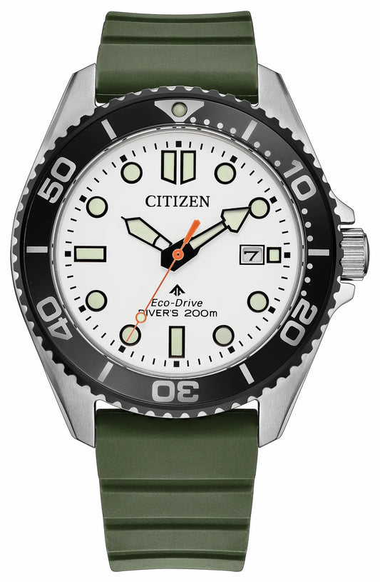 Promaster Dive White Dial Polyurethane Strap BN0265-00A - Citizen Great Value