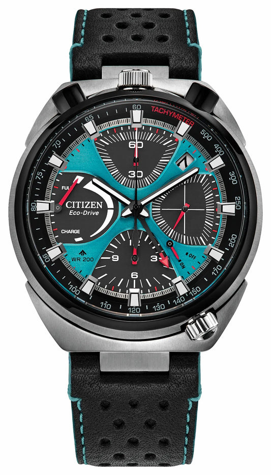 Promaster Tsuno Chrono Racer Blue Dial Leather Strap AV0106-01L - Citizen Best Price