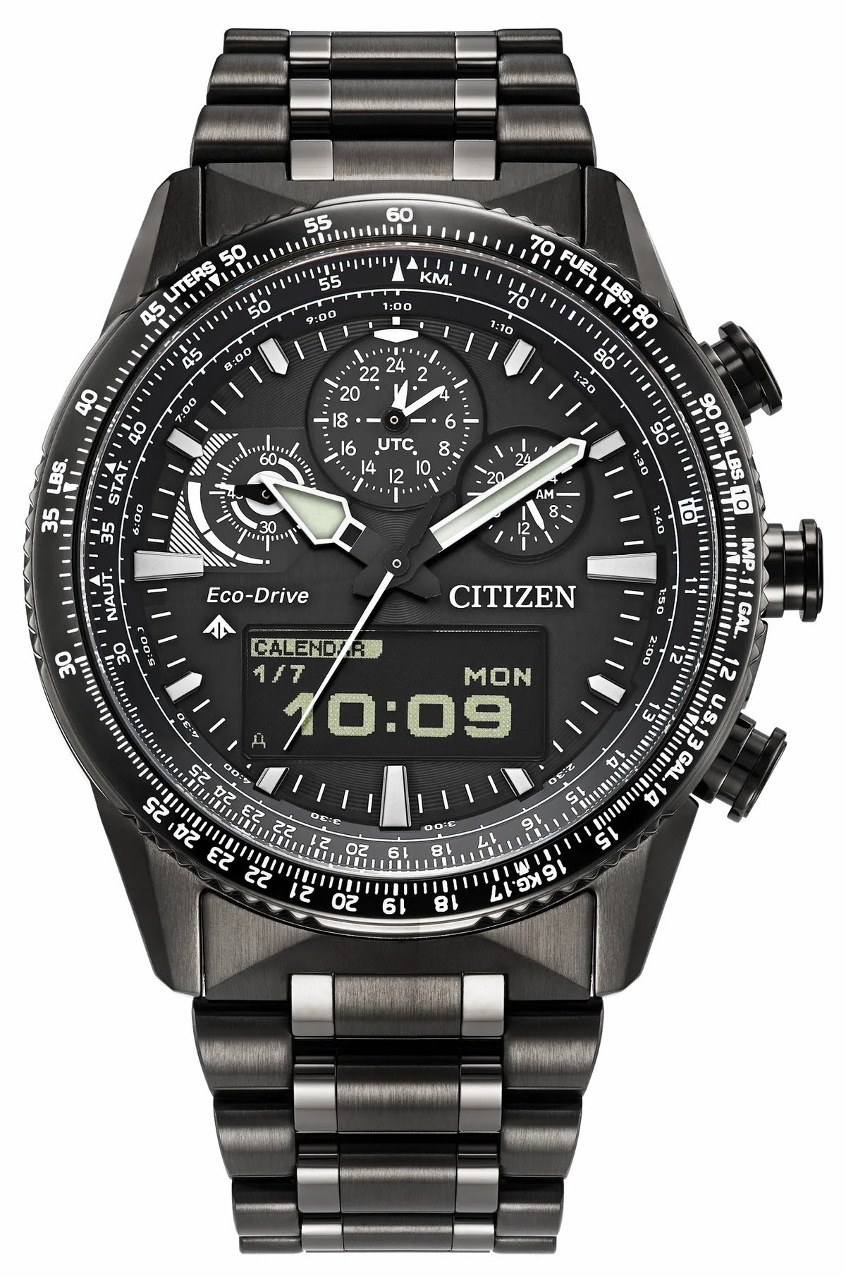 Promaster Skyhawk U830 Black Dial Stainless Steel Bracelet JV2005-58E - Citizen Sale