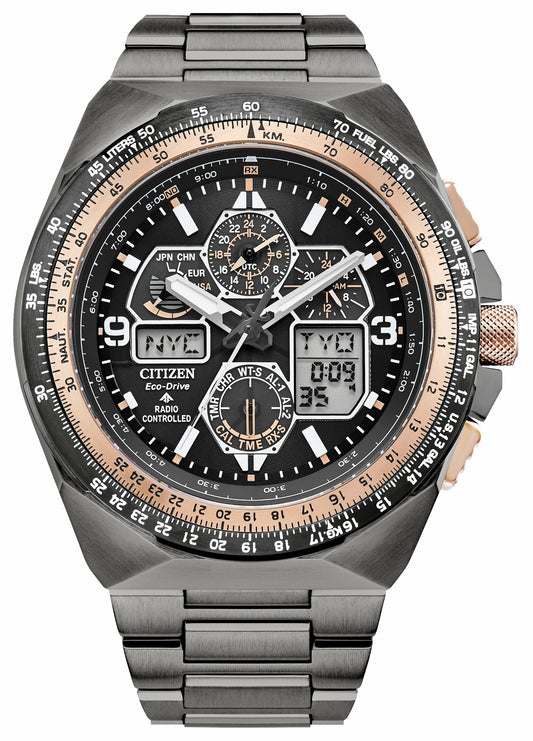 Promaster Skyhawk A-T Black Dial Stainless Steel Bracelet JY8146-54E - Citizen Recommended