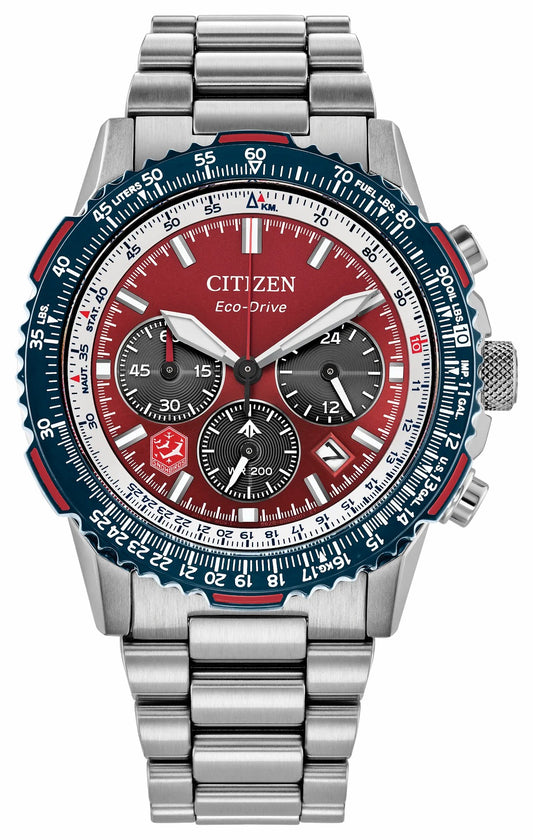 Promaster Navihawk Red Dial Stainless Steel Bracelet CA4668-51X - Citizen Premium