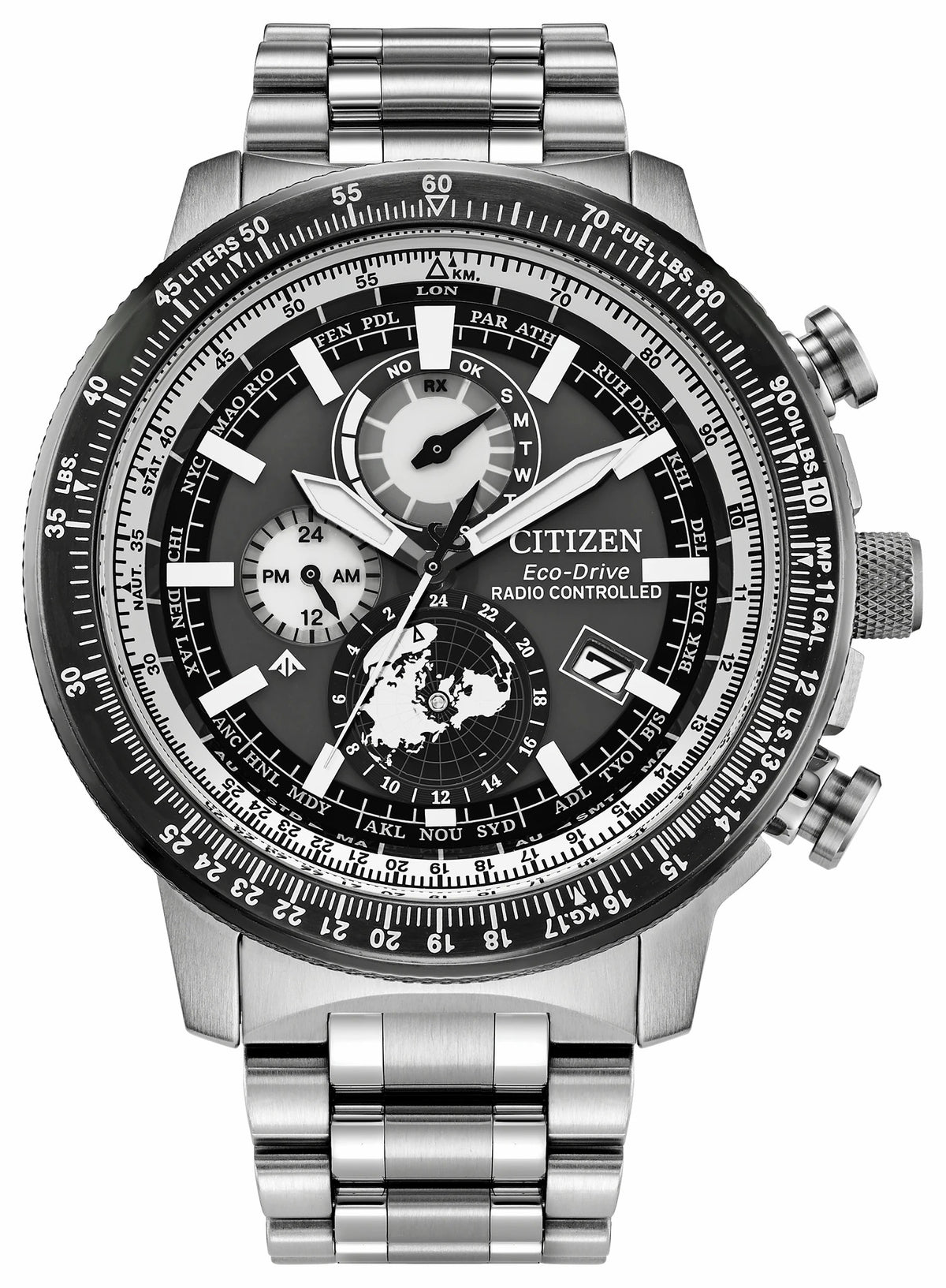 Promaster Geo Trekker Gray Dial Stainless Steel Bracelet BY3006-53H - Citizen Best Seller