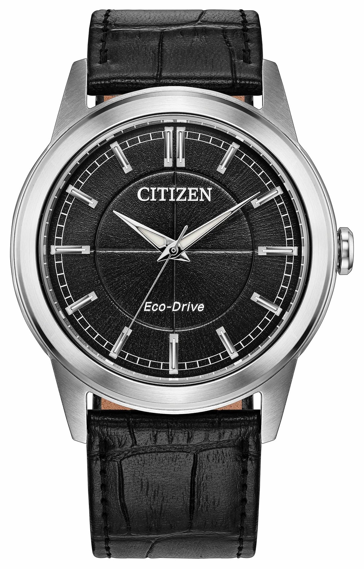 Rolan Black Dial Leather Strap AW2110-06E - Citizen Popular