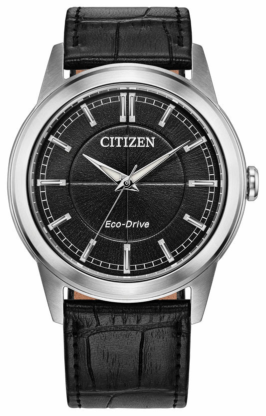 Rolan Black Dial Leather Strap AW2110-06E - Citizen Popular