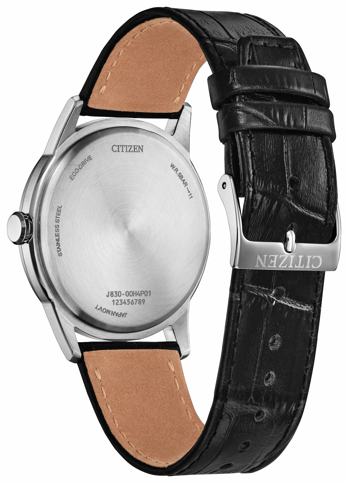 Rolan Black Dial Leather Strap AW2110-06E - Citizen Popular