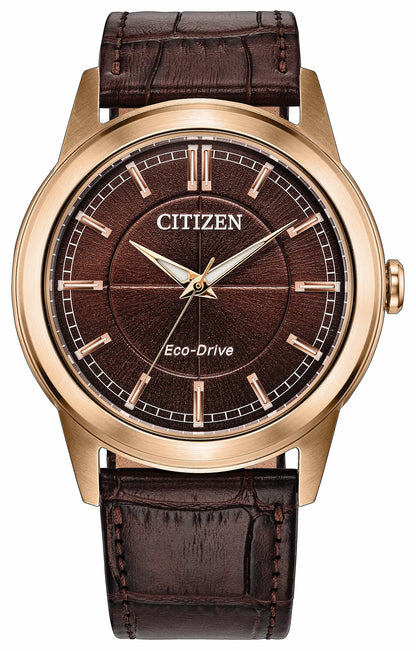 Rolan Brown Dial Leather Strap AW2113-16X - Citizen Premium
