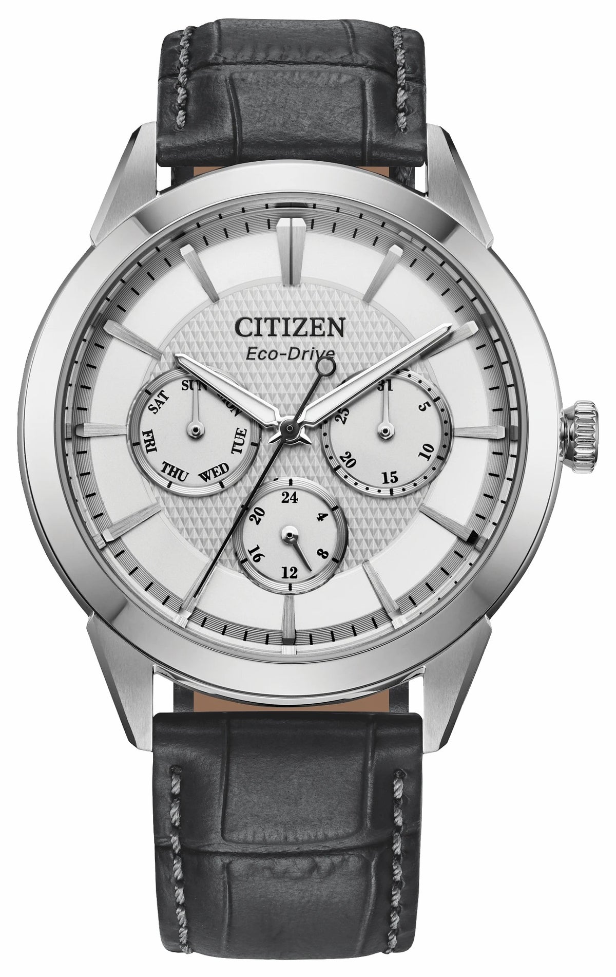 Rolan Silver-Tone Dial Leather Strap BU2110-01A - Citizen New