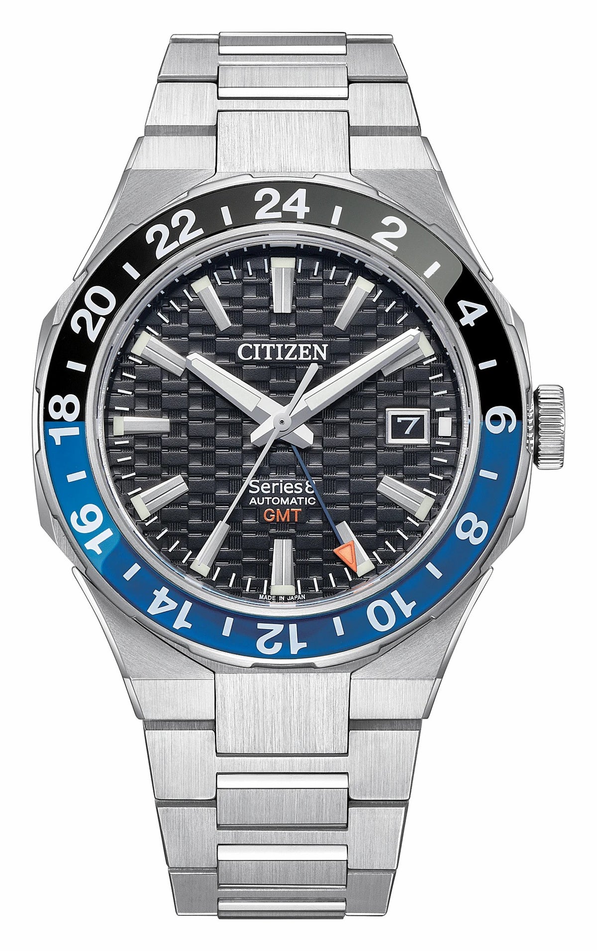 Series8 880 GMT Black Dial Stainless Steel Bracelet NB6031-56E - Citizen Signature