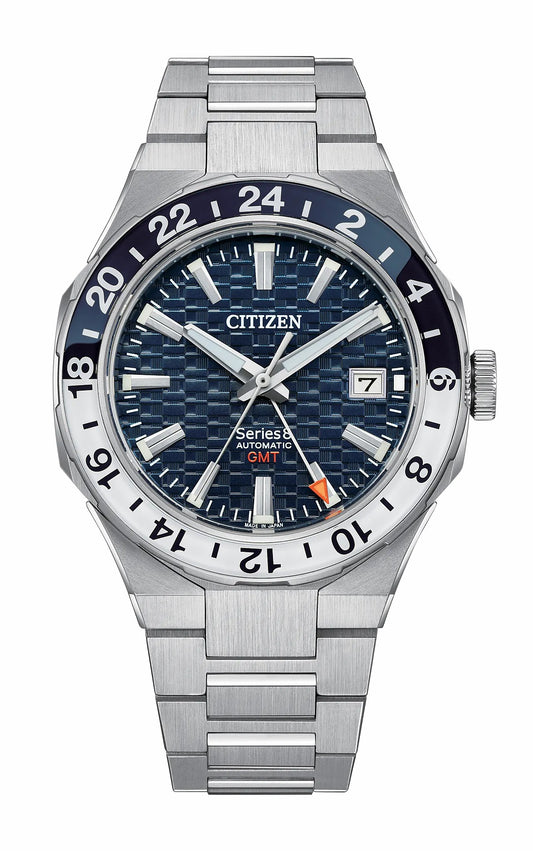 Series8 880 GMT Navy Dial Stainless Steel Bracelet NB6034-58L - Citizen Great Value