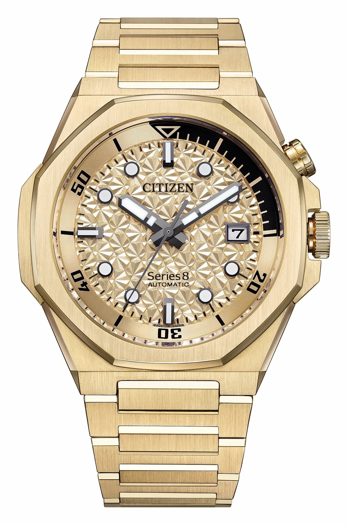 Series8 890 City Lights Gold-Tone Dial Stainless Steel Bracelet NB6062-52P - Citizen Best Price
