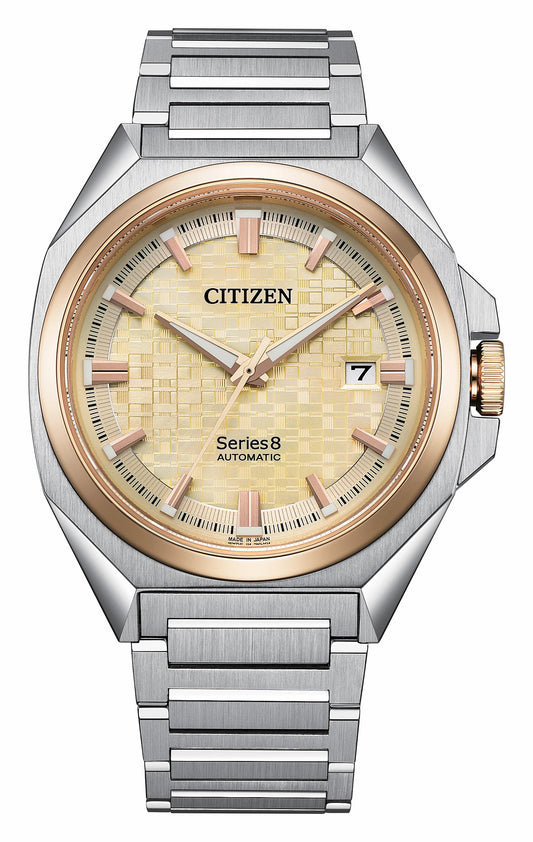 Series8 831 Champagne Dial Stainless Steel Bracelet NB6059-57P - Citizen Exclusive