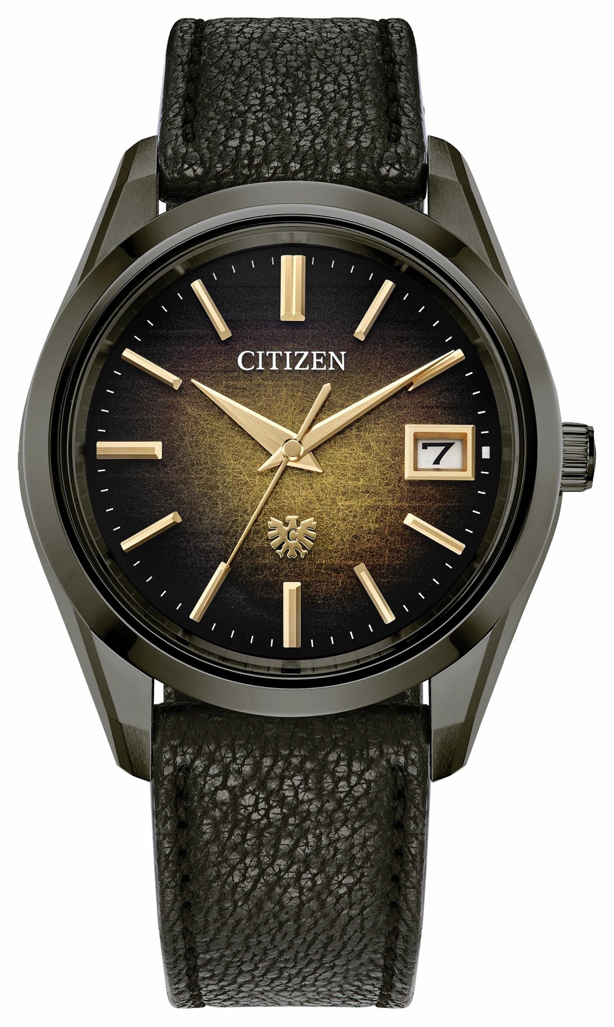 The CITIZEN Brown Dial Leather Strap AQ4106-18X - Citizen Hot Sale