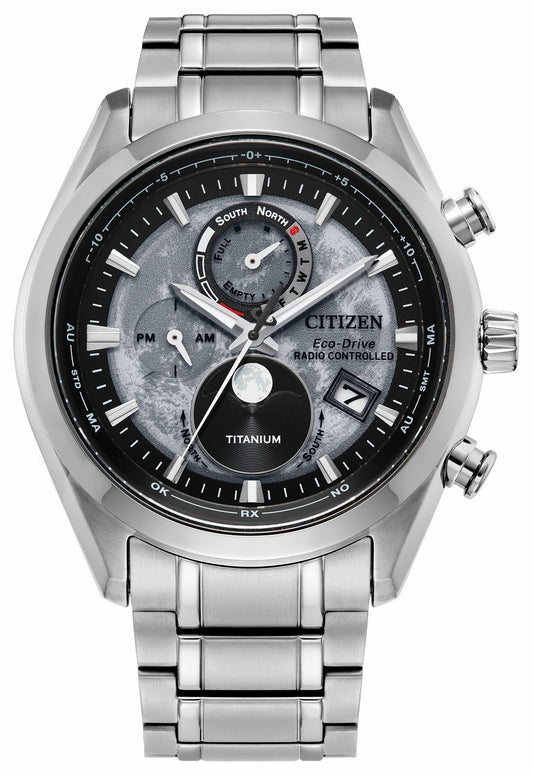 Tsuki-yomi A-T Gray Dial Super Titanium Bracelet BY1010-57H - Citizen Discount