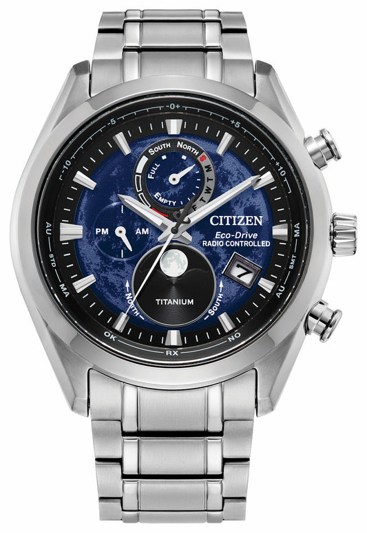 Tsuki-yomi A-T Blue Dial Super Titanium Bracelet BY1010-57L - Citizen Best Price