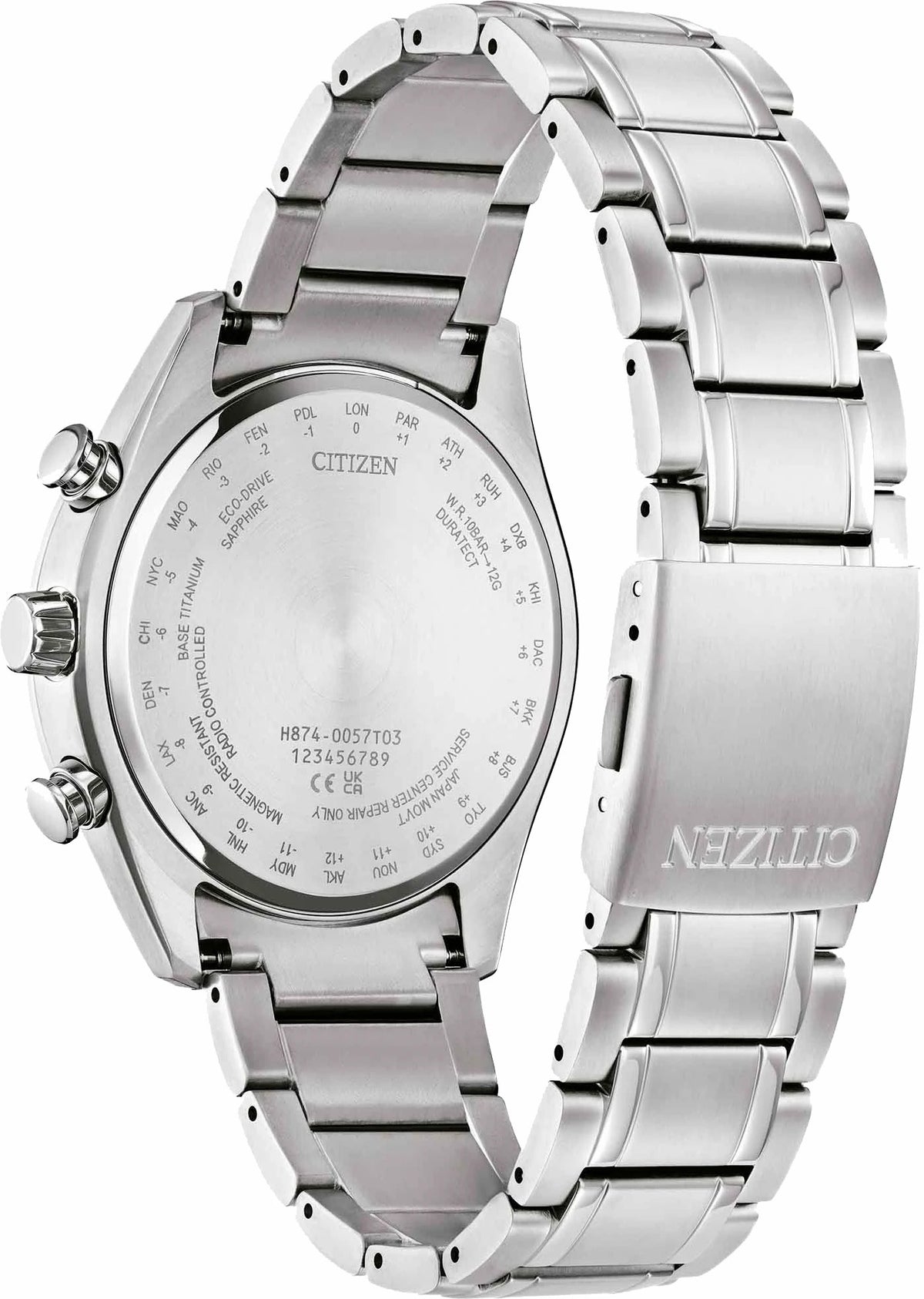 Tsuki-yomi A-T Green Dial Super Titanium Bracelet BY1010-57X - Citizen Smart Buy