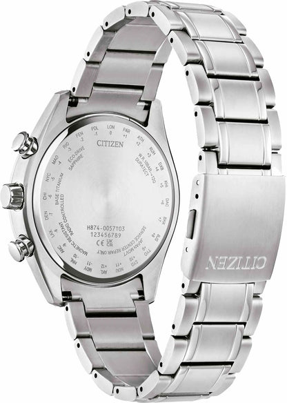 Tsuki-yomi A-T Green Dial Super Titanium Bracelet BY1010-57X - Citizen Smart Buy
