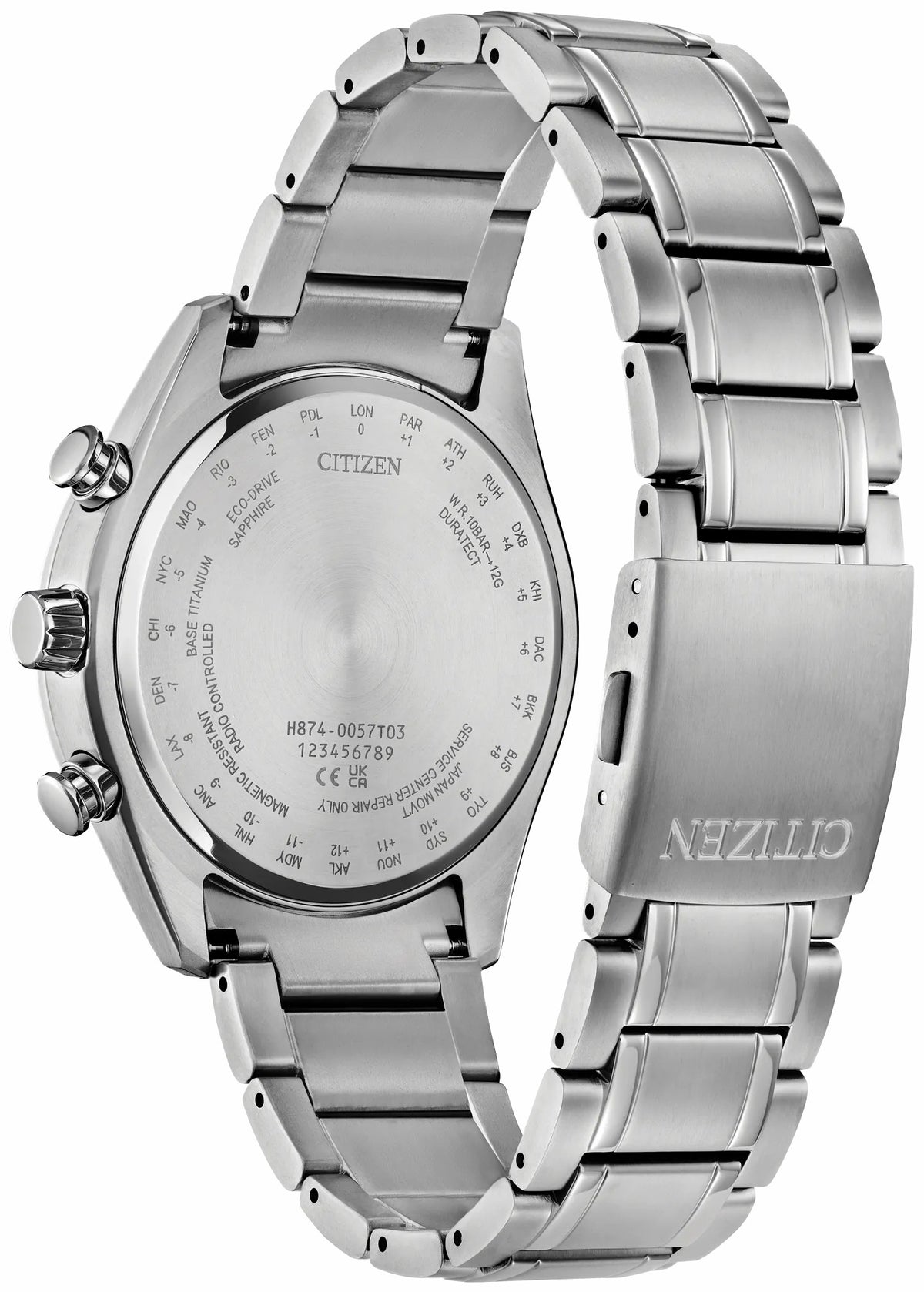 Tsuki-Yomi A-T Purple Dial Super Titanium Bracelet BY1010-81Z - Citizen Quality