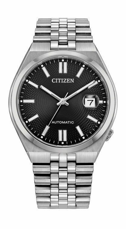TSUYOSA 60 37mm Black Dial Stainless Steel Bracelet NK0030-51E - Citizen Sale