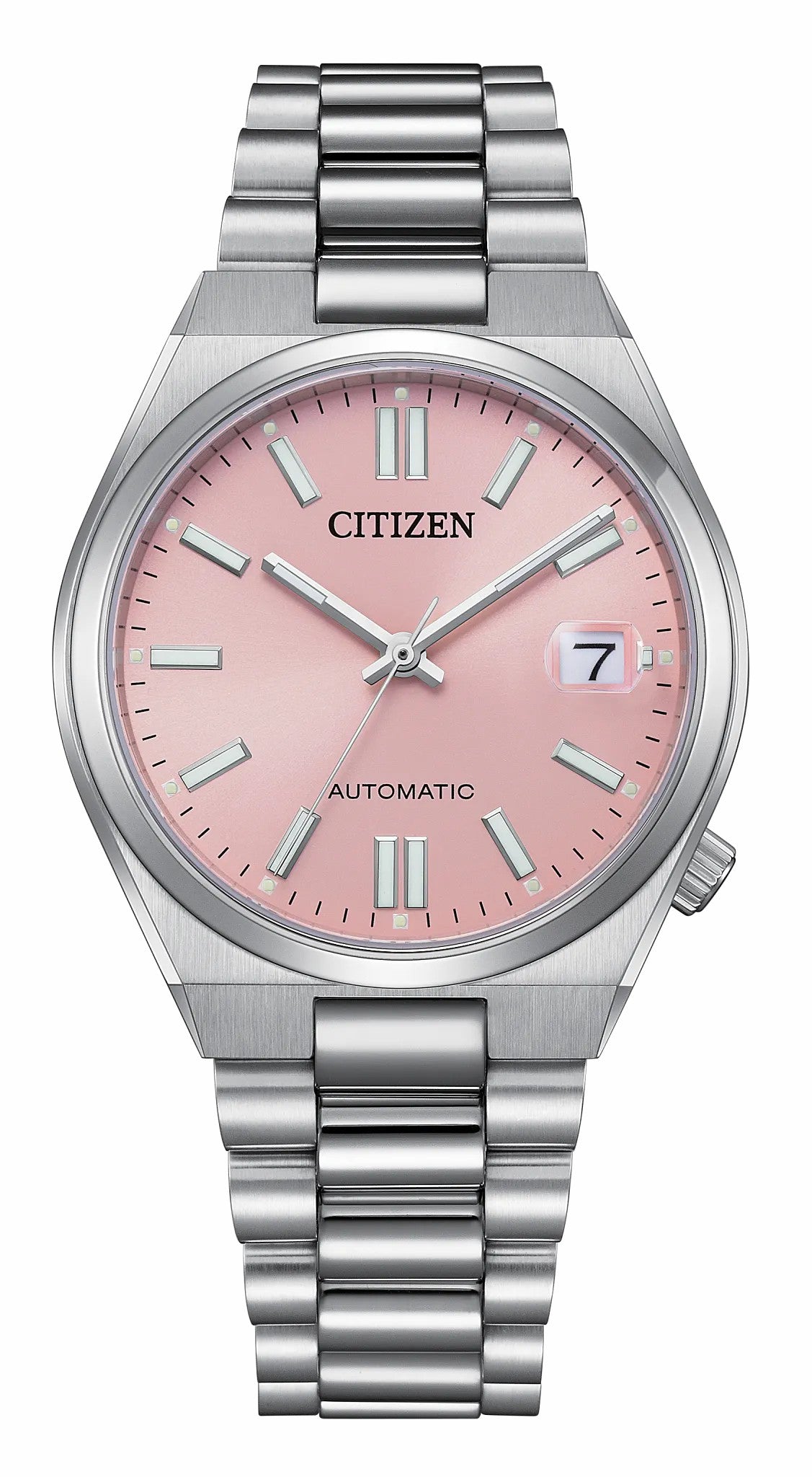 TSUYOSA 37mm Pink Dial Stainless Steel Bracelet NJ0200-50Z - Citizen Popular