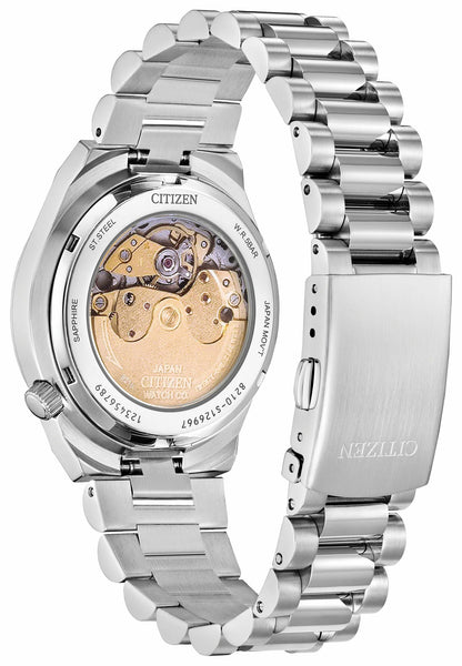 TSUYOSA 37mm Purple Dial Stainless Steel Bracelet NJ0200-50W - Citizen New