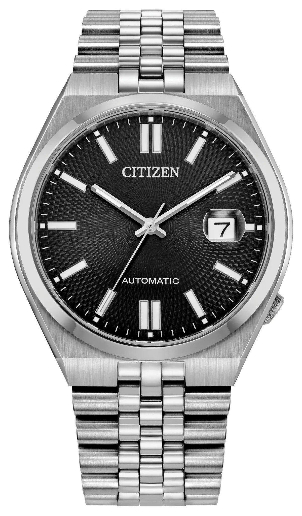 TSUYOSA 60 Black Dial Stainless Steel Bracelet NK0020-55E - Citizen Hot Sale