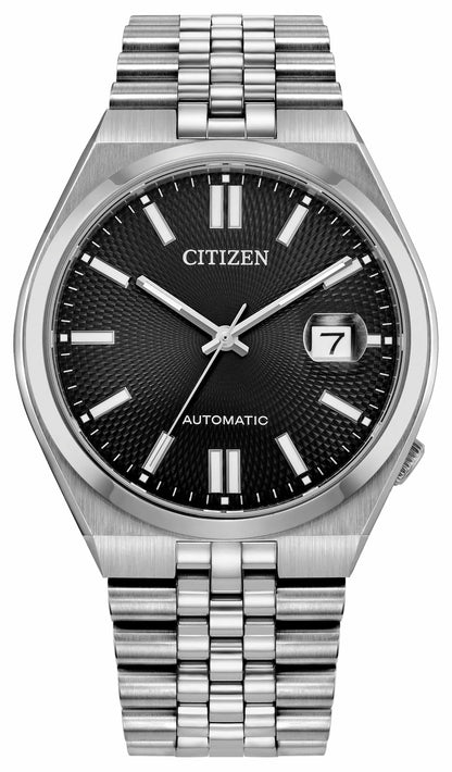 TSUYOSA 60 Black Dial Stainless Steel Bracelet NK0020-55E - Citizen Hot Sale