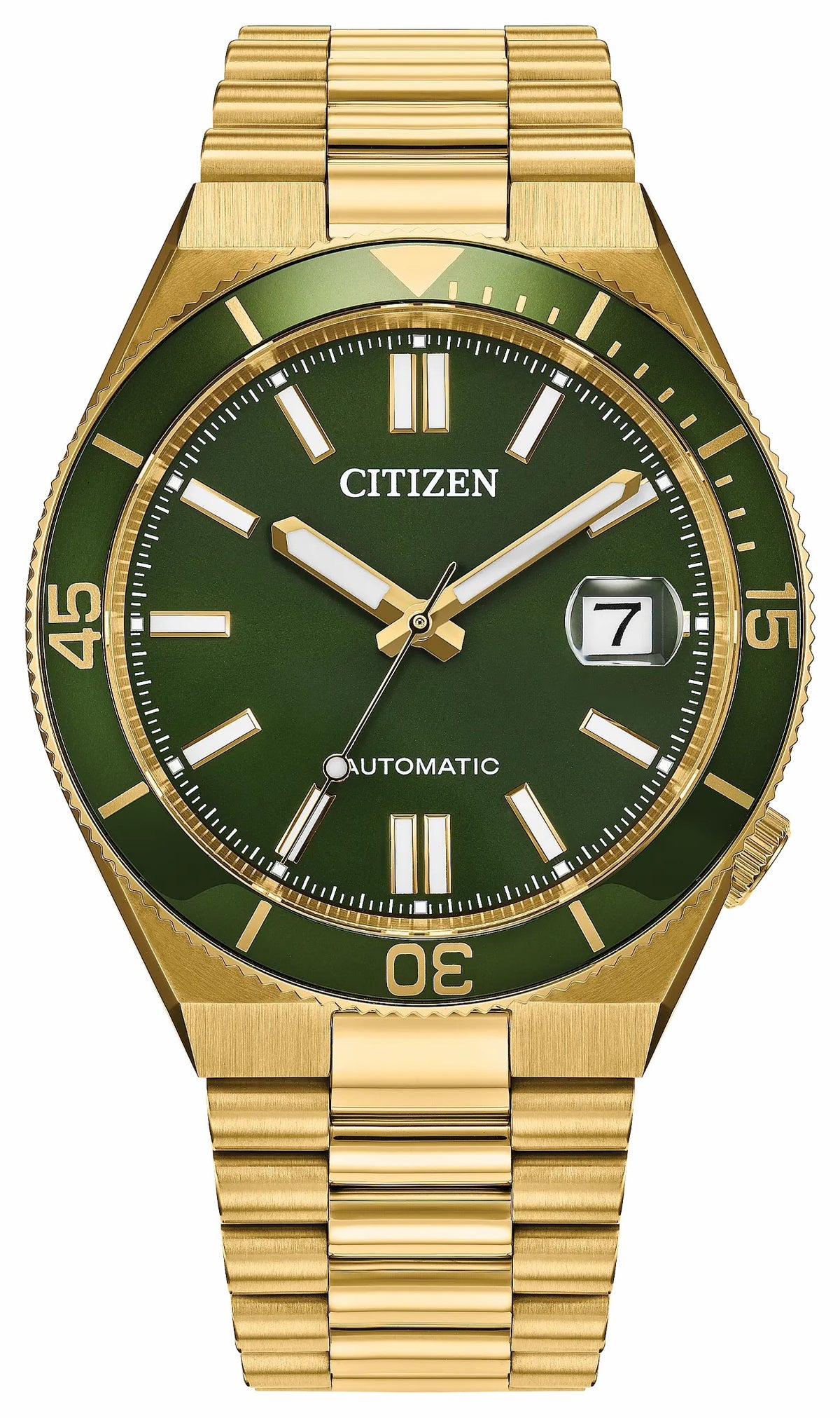 TSUYOSA Shore Green Dial Stainless Steel Bracelet NJ0232-53X - Citizen Top Pick